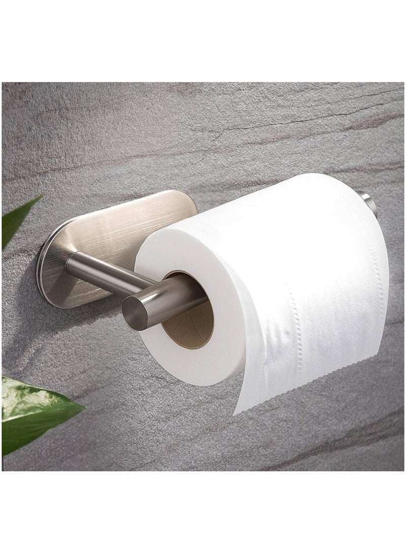 Adhesive Toilet Paper Holder | Rustproof 304 Stainless Steel Peel and Stick Roll Holder for Kitchen & Washroom - Image 1